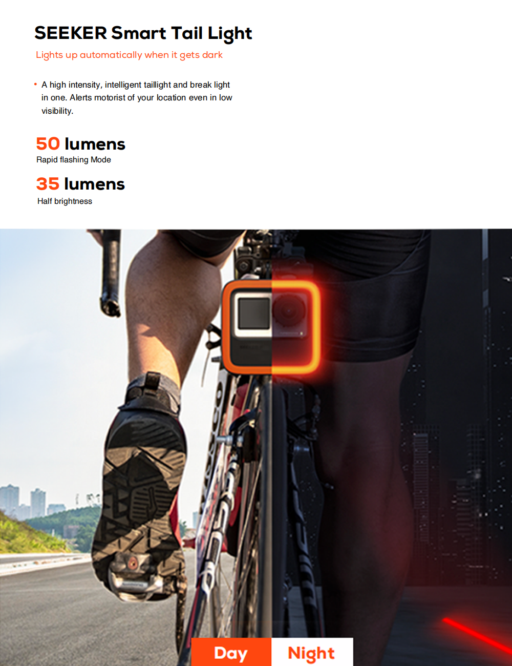 SEEKER R1 4K Smart Cycling Camera