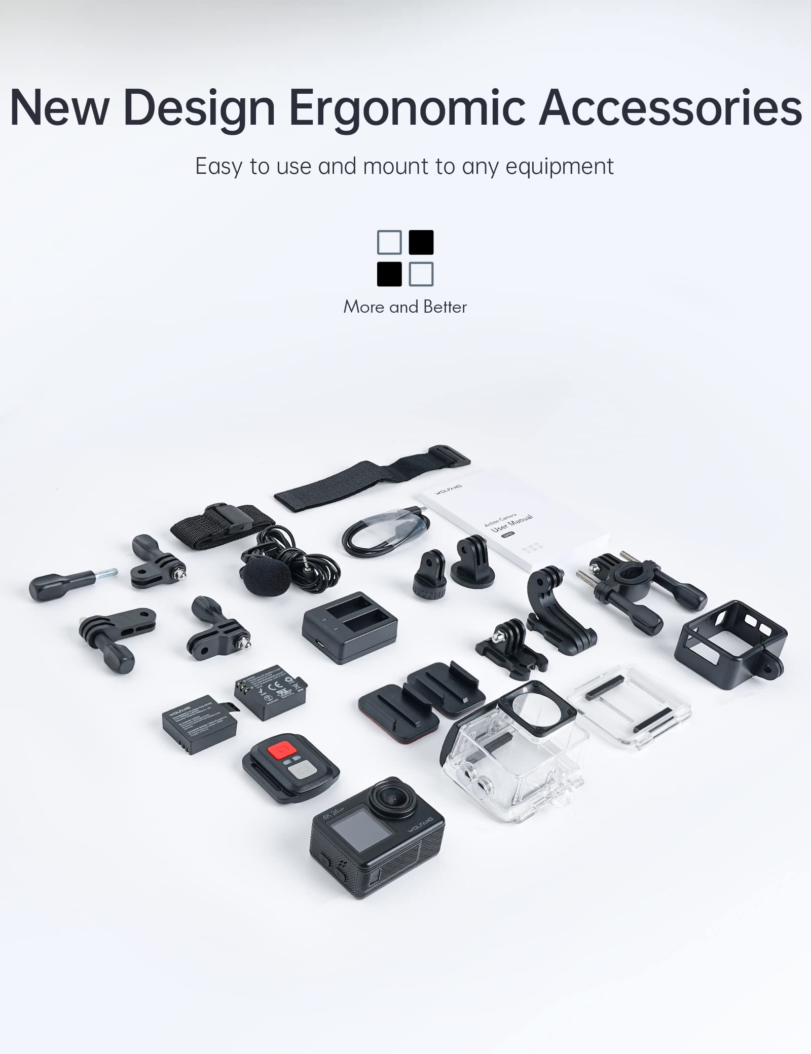 WOLFANG GA200 4K 24MP Action Camera