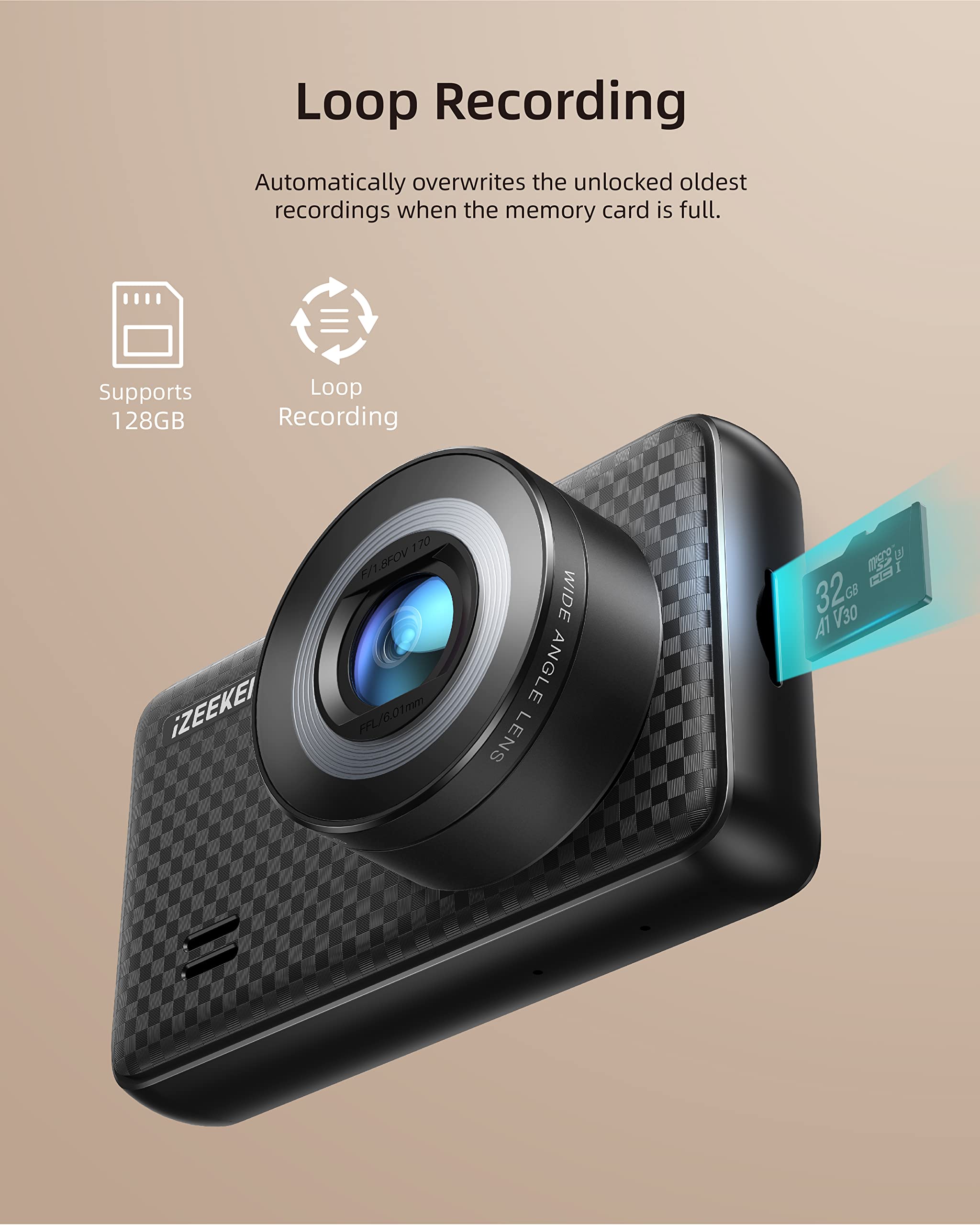 iZeeker GD500 2.5K Dual Dash Cam